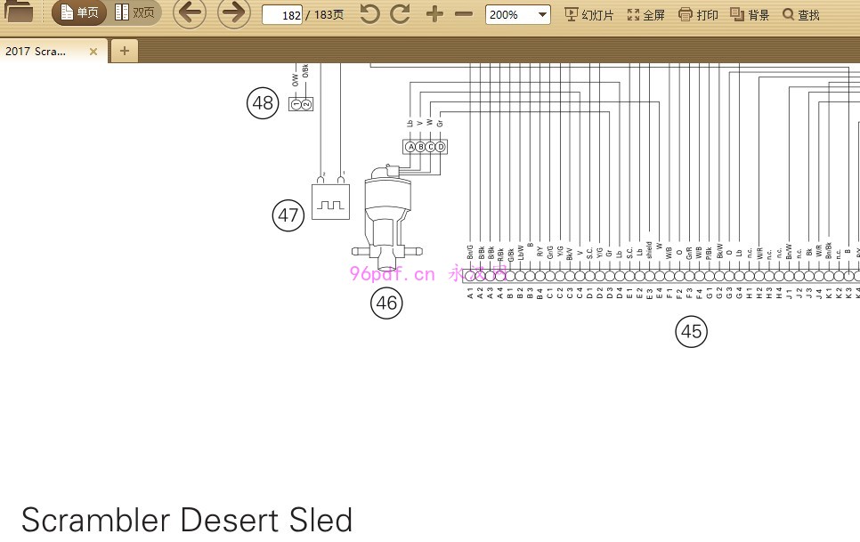 2017 杜卡迪 自游 Desert Sled 使用说明书(英文)车主用户手册 带电路图
