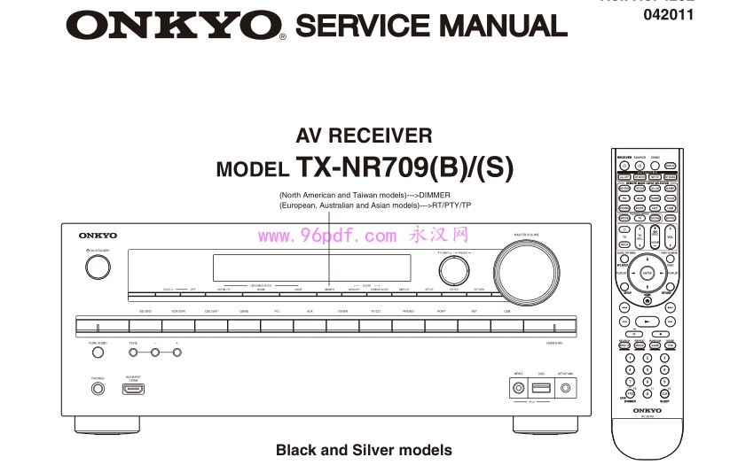 安桥onkyo TX-NR709 (B)/(S) 维修手册(英文)电路图
