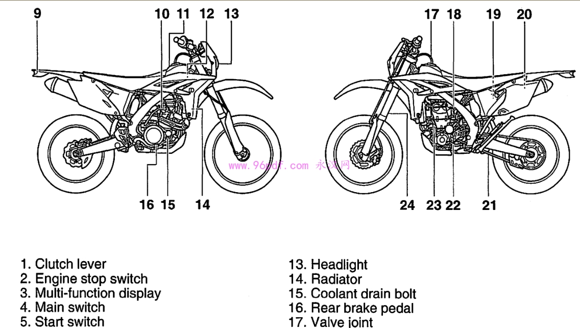 2012 雅马哈Yamaha wr450fb 维修手