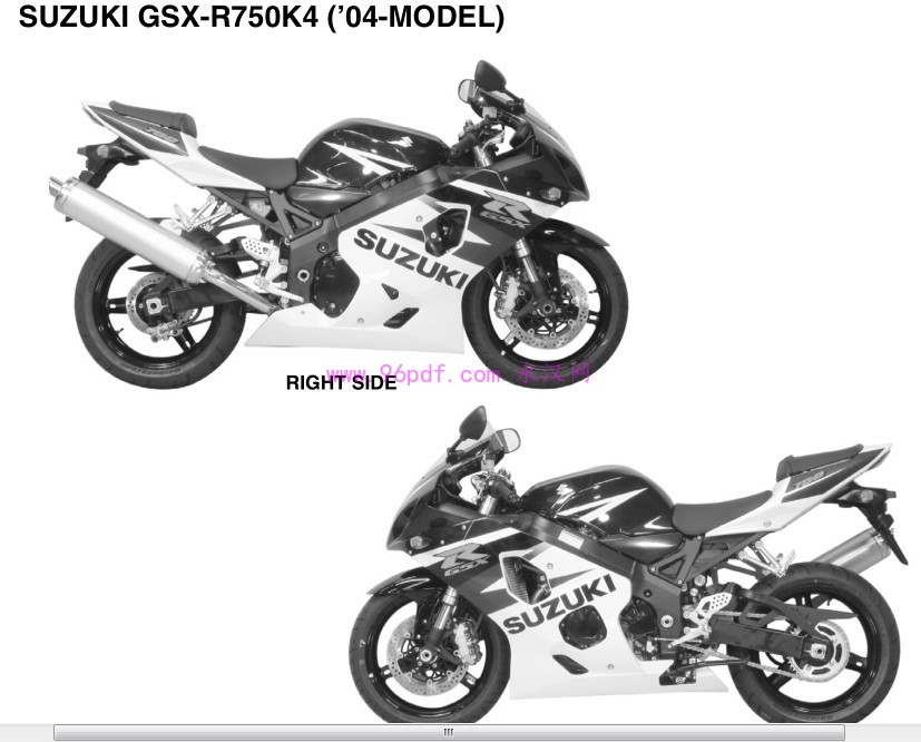 2004-2005铃木Suzuki GSX R750 K4-k5维