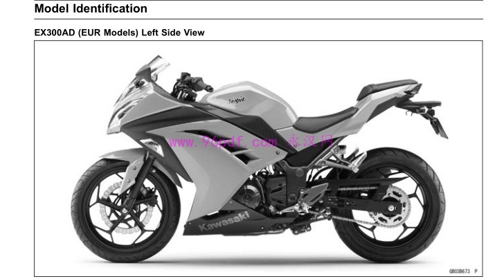 2013 川崎Ninja300 z300 EX300AD BD 维修手册(英文) 含电路图