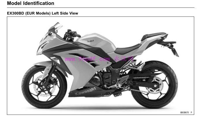 2013 川崎Ninja300 z300 EX300AD BD 维修手册(英文) 含电路图