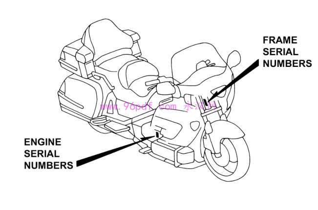 2001-2004 本田金翼GL1800 GL1800A 零件手册 零件号 2002/2003