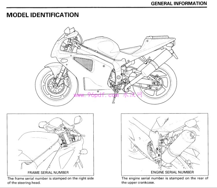 2000-2002 本田Honda VTR1000 SP1 SP2 维修手册资料含电路图 (英文)