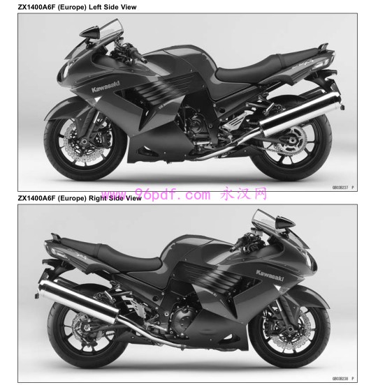 川崎Kawasaki ZX-14 ZZR1400 2006-2007维修手册(英文)