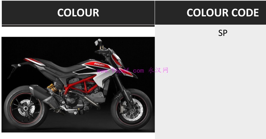 2013 杜卡迪Hypermotard SP 骇客SP 零件手册 零件号码料号 零件目录 (英文)