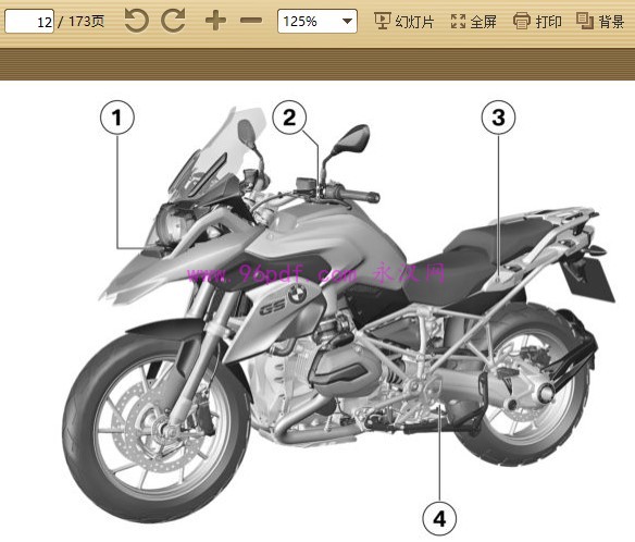 2013-2015 宝马R1200 GS 水鸟 用户手册 车主使用说明书 2014