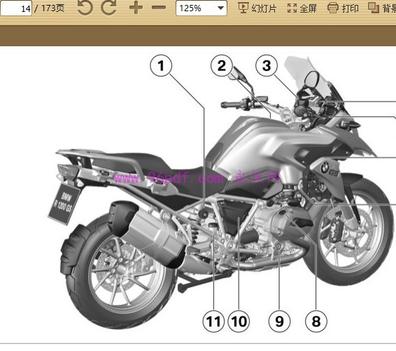 2013-2015 宝马R1200 GS 水鸟 用户手册 车主使用说明书 2014