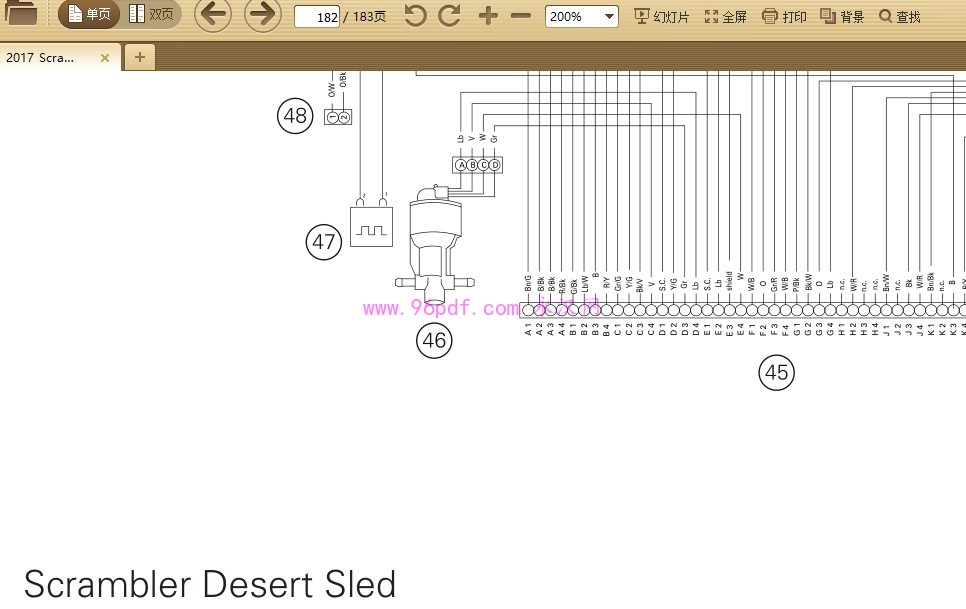 2017 杜卡迪 自游 Desert Sled 使用说明书(英文)车主用户手册 带电路图