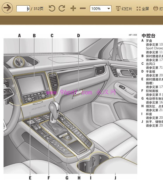 2014款 保时捷Macan迈凯使用说明书 用户使用手册 车主手册