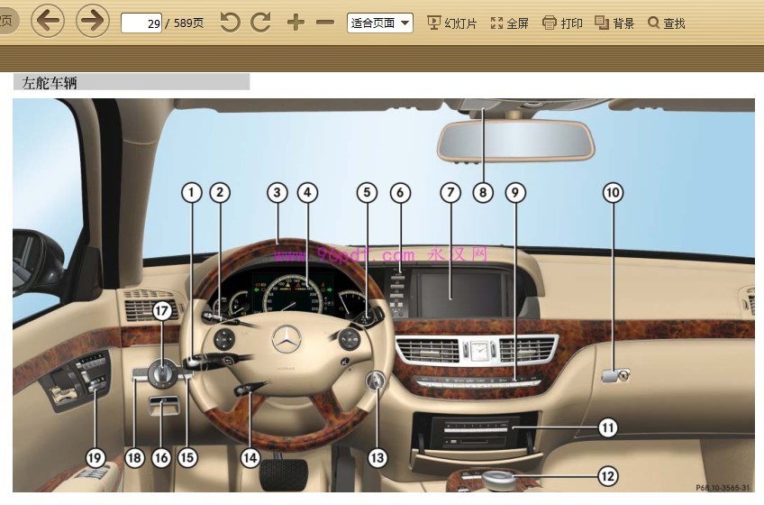 2007-2012 奔驰S300 S350 S500 说明书 用户手册 08-09-2010-2011