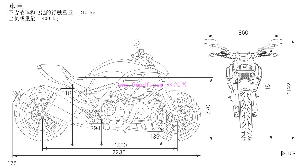 2011 杜卡迪Diavel 大魔鬼ABS 使用说明书 车主用户手册 含电路图