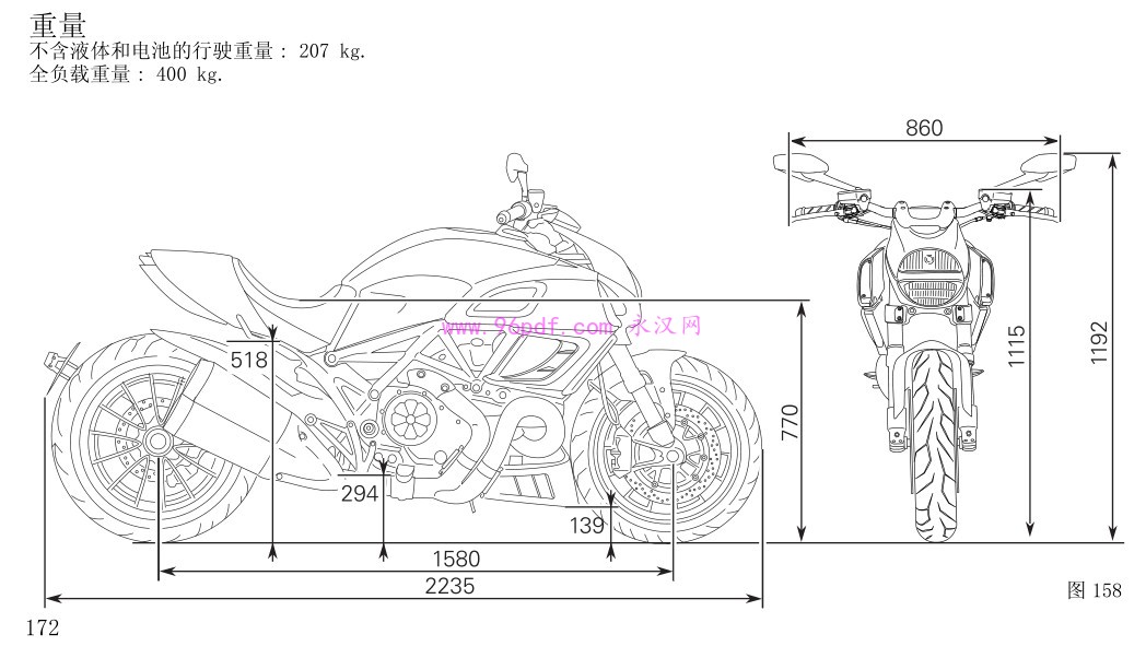 2011 杜卡迪Diavel 大魔鬼 CARBON ABS 中文使用说明书 用户手册 仪表按键操作说明 维护手册 含电路图