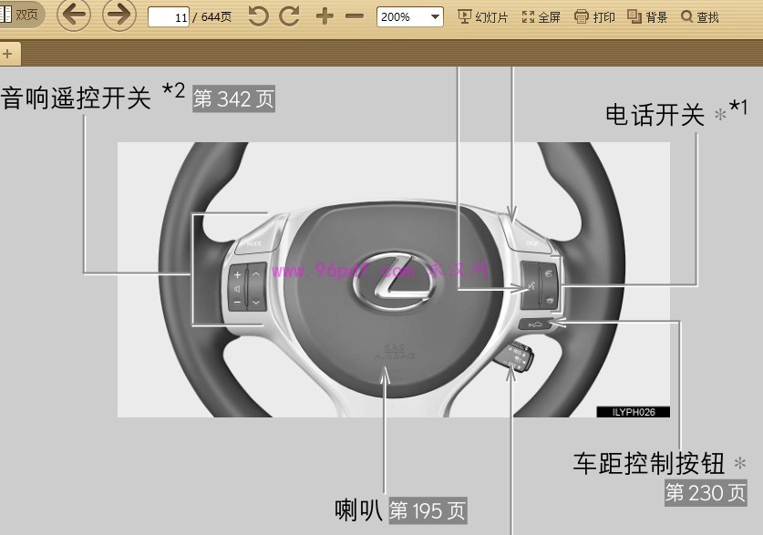 2011-2013 雷克萨斯 CT200h 用户手册 使用说明书 车主使用手册 2012