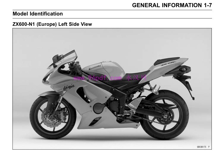 2005-2006 川崎Kawasaki zx600 n1 n6f 维修手册资料 扭矩数据含电路图(英文)