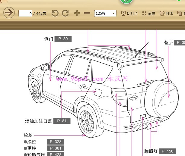 2009-2013 丰田RAV4用户手册 车主使用说明书2010 2011 2012