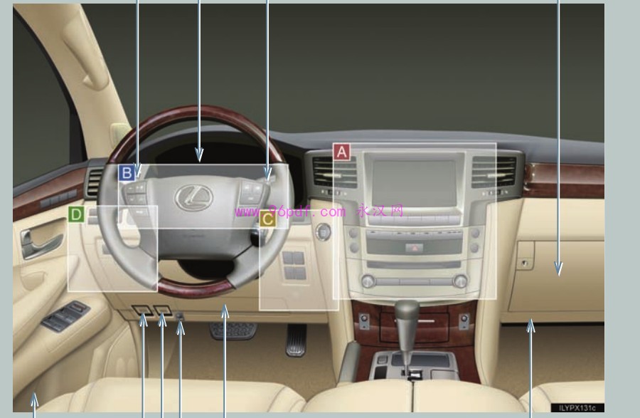 2012-2014 雷克萨斯LX570使用说明书用户手册 按键说明 2013 兼容2007-2009