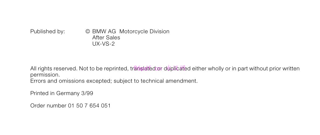 宝马BMW R850C R1200C 摩托车维修手册(英文)