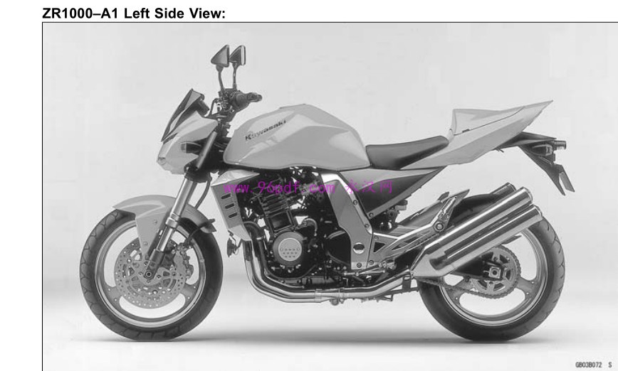 2003-2004川崎Kawasaki ZR1000 A1 A2 Z1000维修手册(英文)含电路图资料